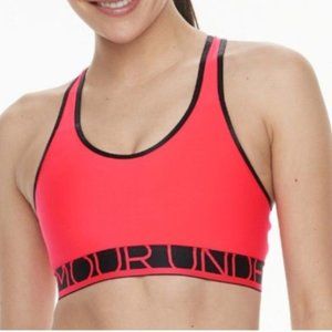 Under Armour Racerback Sports Bra - Pink/Black - S